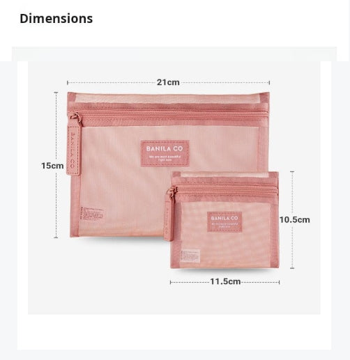 BANILA CO Mesh Pouch (Pink / Magenta / Black)