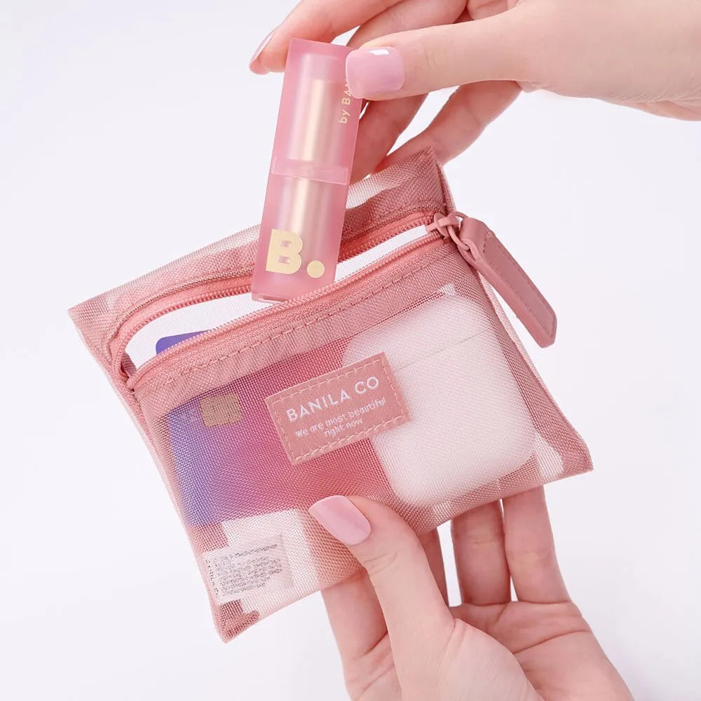BANILA CO Mesh Pouch (Pink / Magenta / Black)
