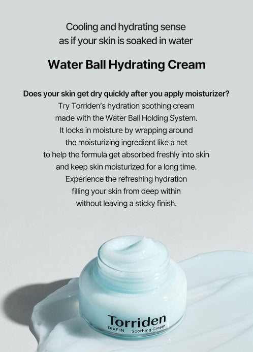 Torriden DIVE-IN Soothing Cream 100ml Double Pack