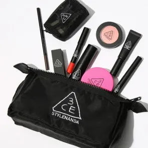 3CE Black Pouch (Mini / Small / Regular)