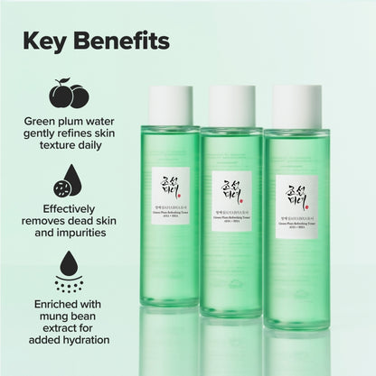 Green Plum Refreshing Toner : AHA + BHA 150ml