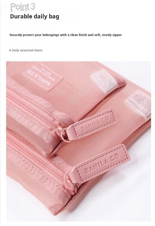 BANILA CO Mesh Pouch (Pink / Magenta / Black)