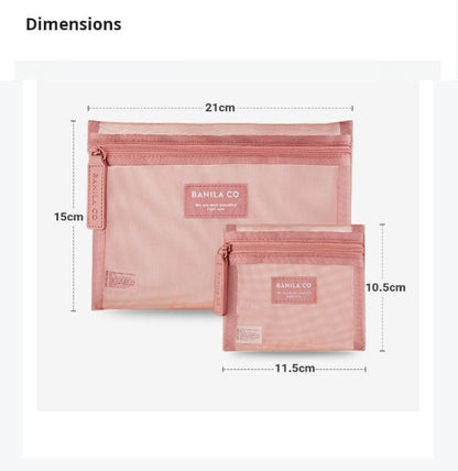 BANILA CO Mesh Pouch (Pink / Magenta / Black)