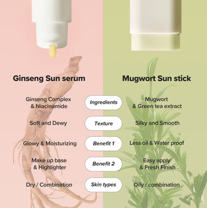 Matte Sun Stick : Mugwort + Camelia SPF50+ PA++++