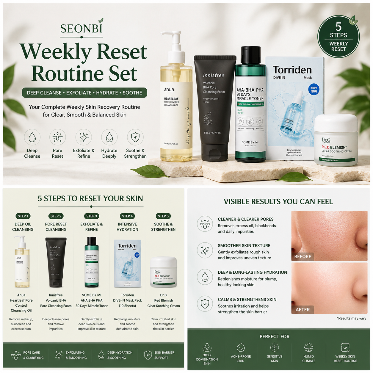 SEONBI Weekly Reset Routine Set